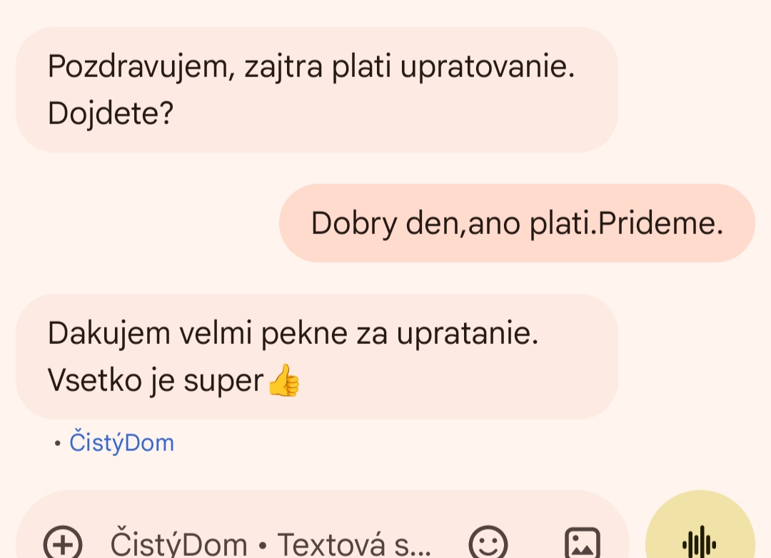 Spokojnosť s upratovaním